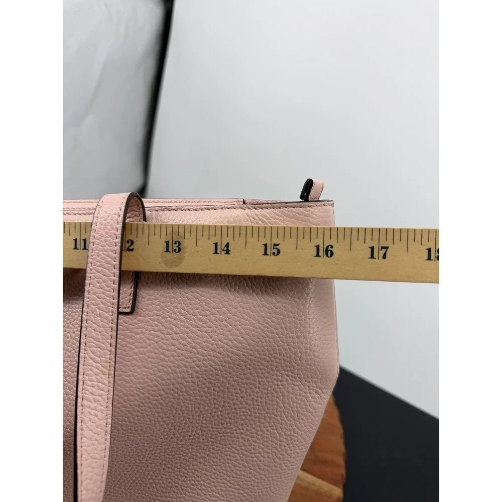 Kate Spade Hayes Tote Bag Womens Large‎ Pink Pebbled Leather Bow Tassel WKRU6244